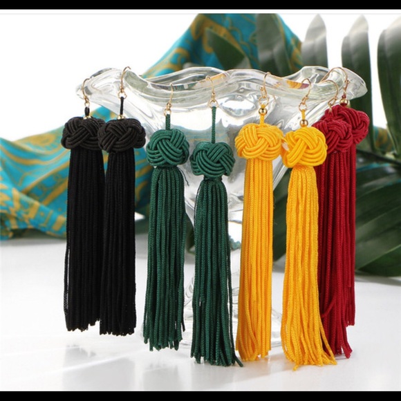 Duo tassel earrings 2 in 1 - Picture 3 of 8